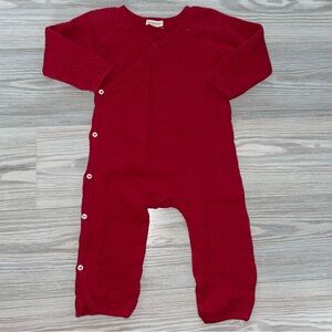 Burt’s Bees Baby Sleeper 6–9 Months Red Side Snap Sleep & Play No Footies